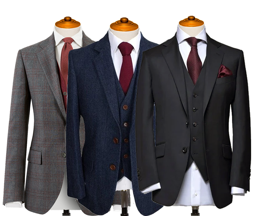 bespoke single-breasted suit with waistcoat