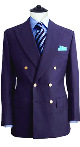 bespoke tailored men's Double Breasted  Club  Blazer