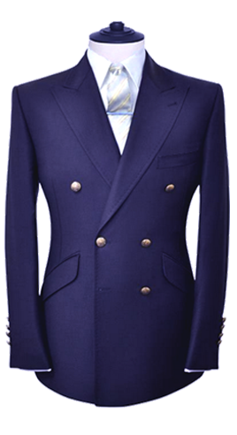 bespoke tailored men's Slim Fit Double Breasted Club Blazer