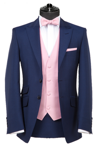 Bespoke Wedding 2 Buttons Single Breasted Suit With Ticket Pocket