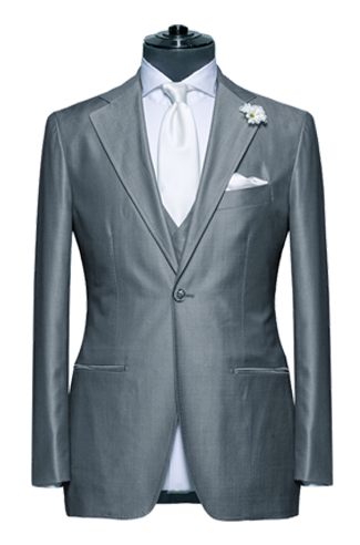 Bespoke Wedding 1 Button Single Breasted Suit With - Jetted Pockets